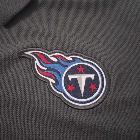 Nike Tennessee Titans Polo Shirt Mens Medium Dri-Fit NFL Equipment Gray Training - Picture 5 of 10